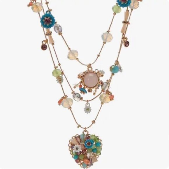 🩵 Betsey Johnson stunning 3 piece necklace set. Earrings, bracelet & necklace🩵 - Picture 2 of 8